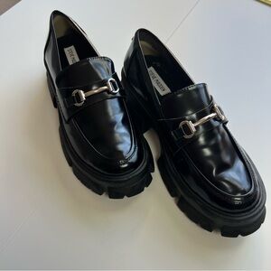 Steve Madden Black Platform Loafers for Women